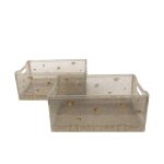 2 Pack Glitter Storage Box, Sparkling Blue