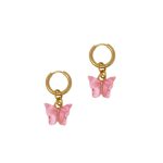 Pink Butterfly Earrings