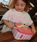 Pink Stripes Lunch Bag - Image 2