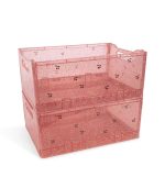 2 Pack Glitter Storage Box, Sparkling Blush - Image 2