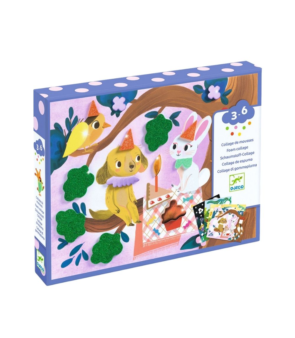 76 Djeco Foam Collage Sparkling Parties - Image 1