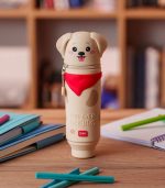 Kawaii 2 In 1 Soft Silicone Pencil Case - Kawaii - Golden - Image 4