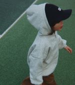 Lou Sweat Zip Hood, Grey Melange - Image 4