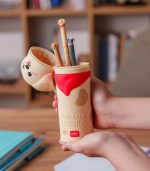 Kawaii 2 In 1 Soft Silicone Pencil Case - Kawaii - Golden - Image 2
