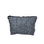 Abstract Scribble Flat Bottom Pouch - Medium