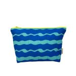 Aqua Ripple Flat Bottom Pouch - Medium