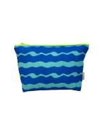 Aqua Ripple Flat Bottom Pouch - Medium