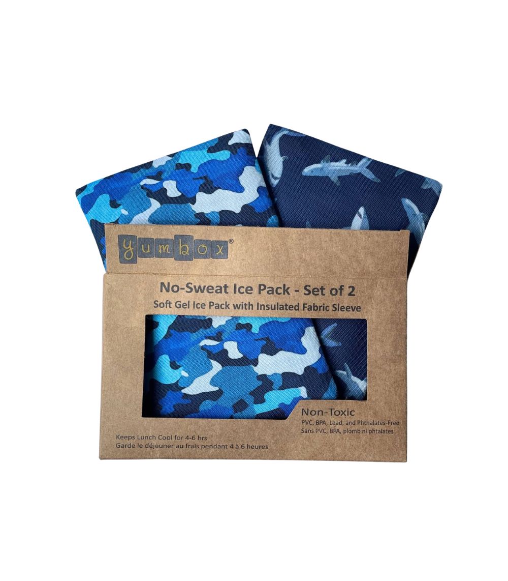 113 No-Sweat Ice Packs, Set of 2 Shark & Camouflage - Image 1