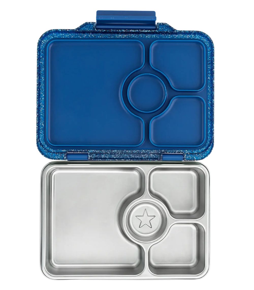 116 Yumbox Pret Glitter Stainless Steel - 4-sections Twilight Blue - Image 1