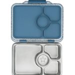 Yumbox Pret Glitter Stainless Steel - 4-sections Paris Blue