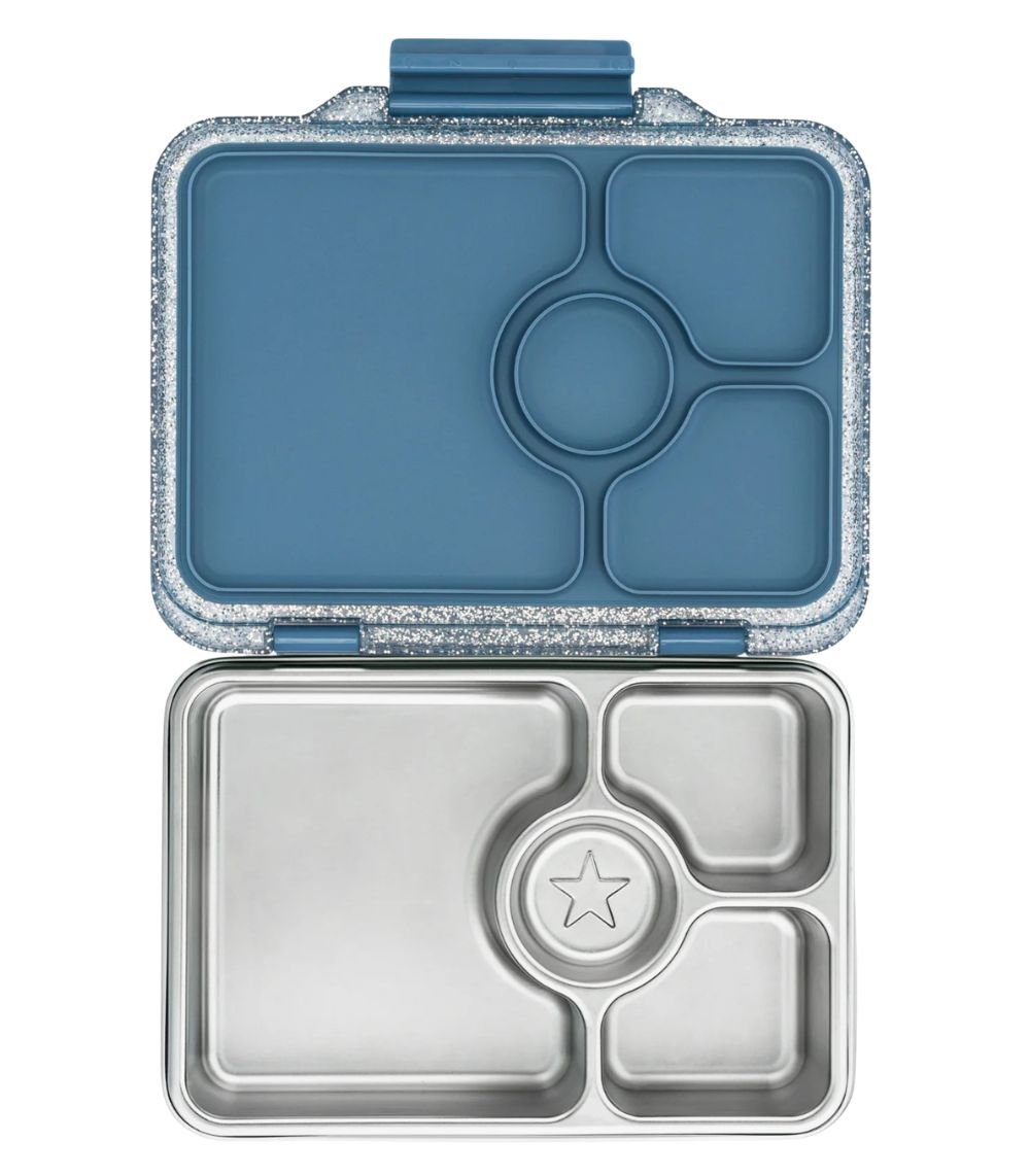 117 Yumbox Pret Glitter Stainless Steel - 4-sections Paris Blue - Image 1