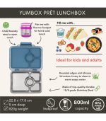 Yumbox Pret Glitter Stainless Steel - 4-sections Paris Blue - Image 7