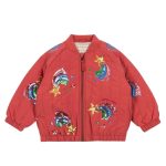Juno Sequin Rainbow Bomber Jacket, Cardinal