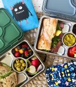 Yumbox Pret Glitter Stainless Steel - 4-sections Paris Blue - Image 2