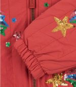 Juno Sequin Rainbow Bomber Jacket, Cardinal - Image 5