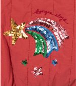 Juno Sequin Rainbow Bomber Jacket, Cardinal - Image 8