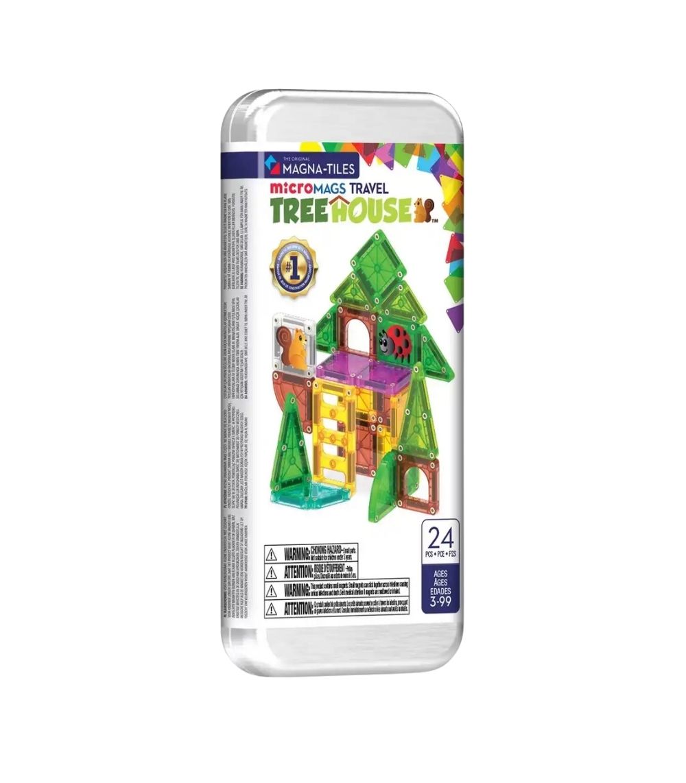 173 Magna-Tiles MicroMAGS Treehouse 24 Piece Travel Set - Image 1