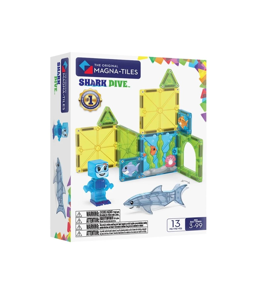 179 Magna-Tiles Shark Dive 13 Piece Set - Image 1
