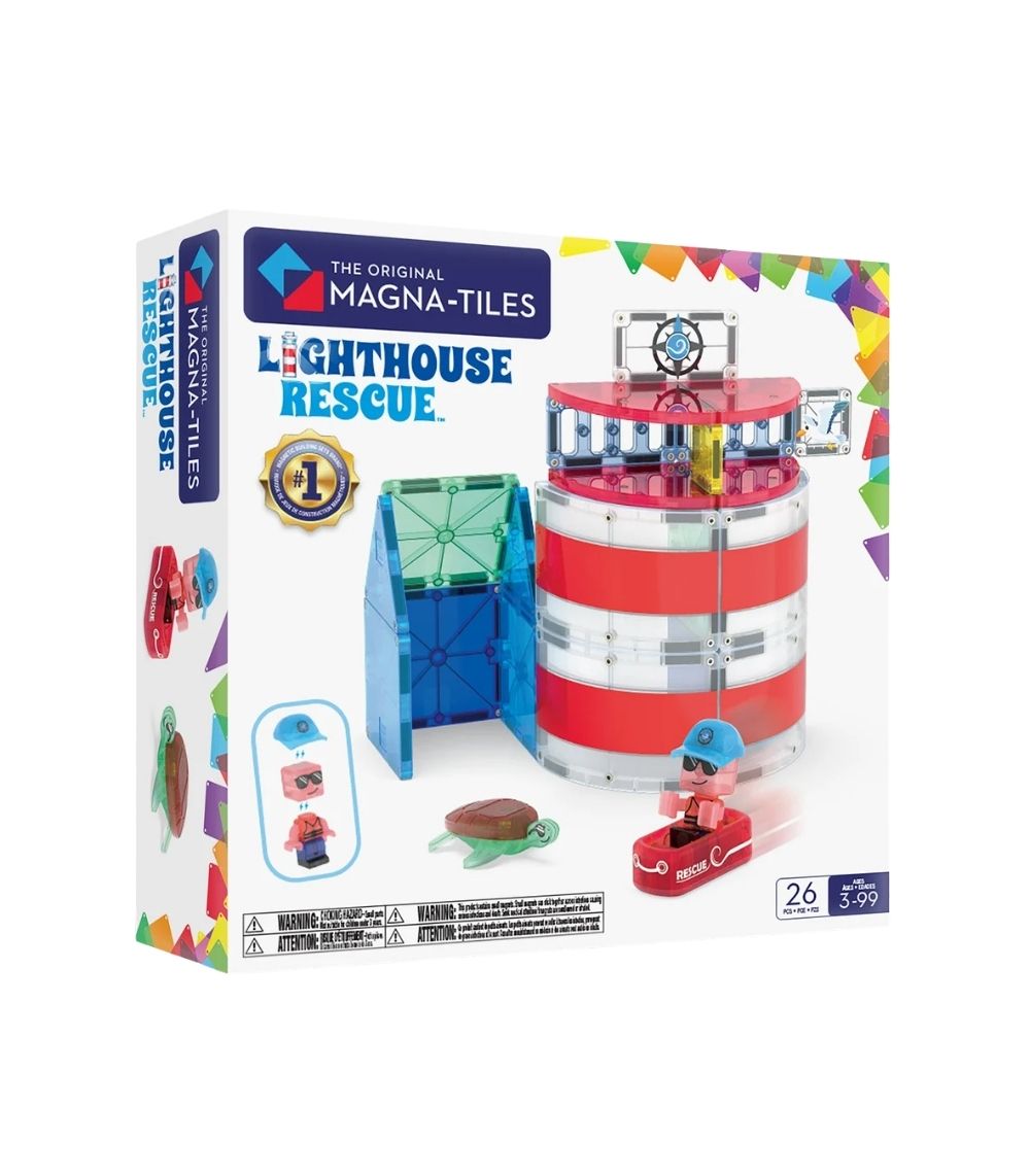 192 Magna-Tiles Lighthouse Rescue 26 Piece Set - Image 1