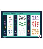 A To J Placemat - Numbers,Shapes,Colours English Edition