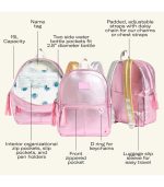 Kane Backpack, Lilac Quilted Sequins - Image 8