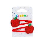 Kiddoz Sparkle Apple Hair Clips