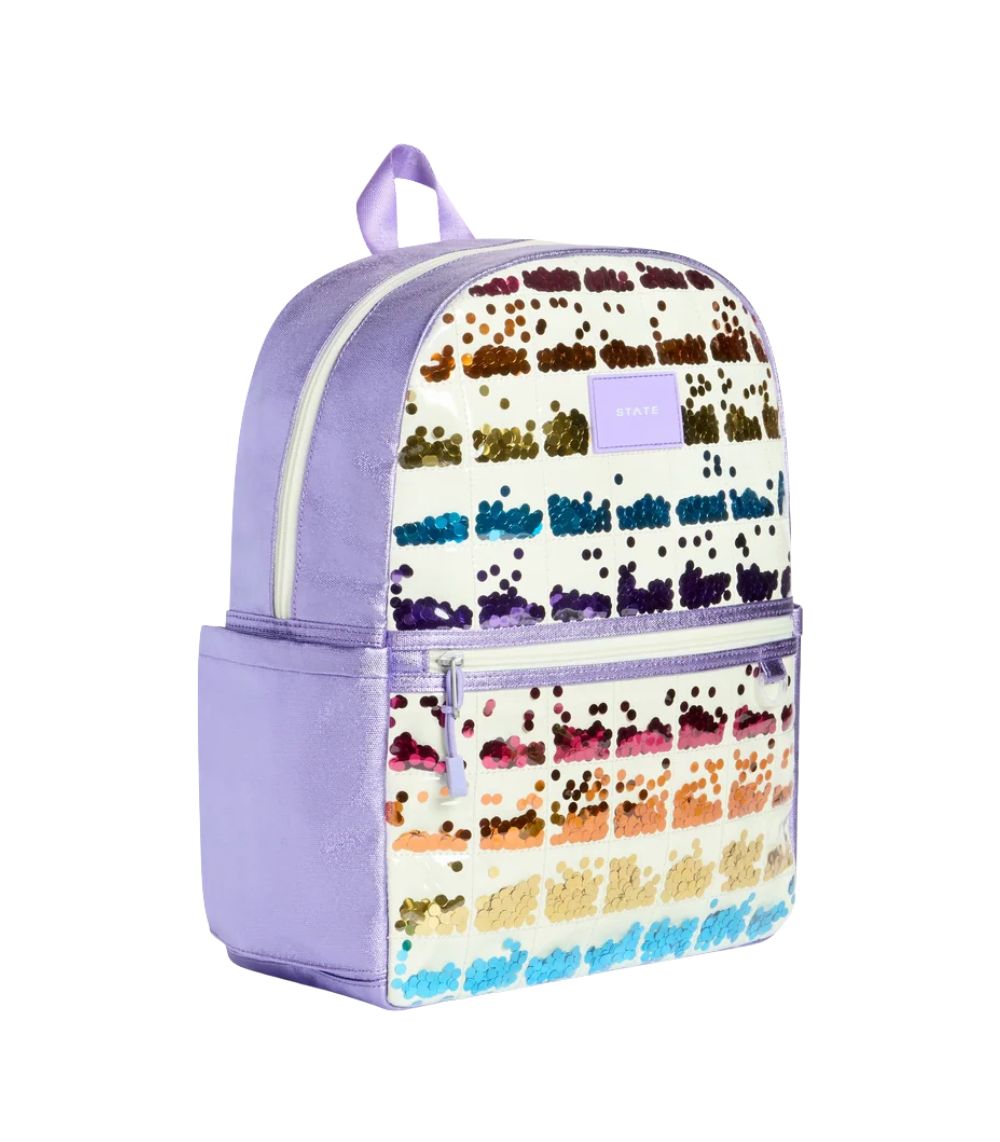 230 Kane Backpack, Lilac Quilted Sequins - Image 1