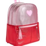 Kane Double Pocket Backpack, Pink/Red Colorblock