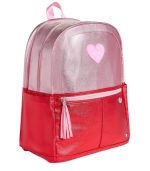 Kane Double Pocket Backpack, Pink/Red Colorblock