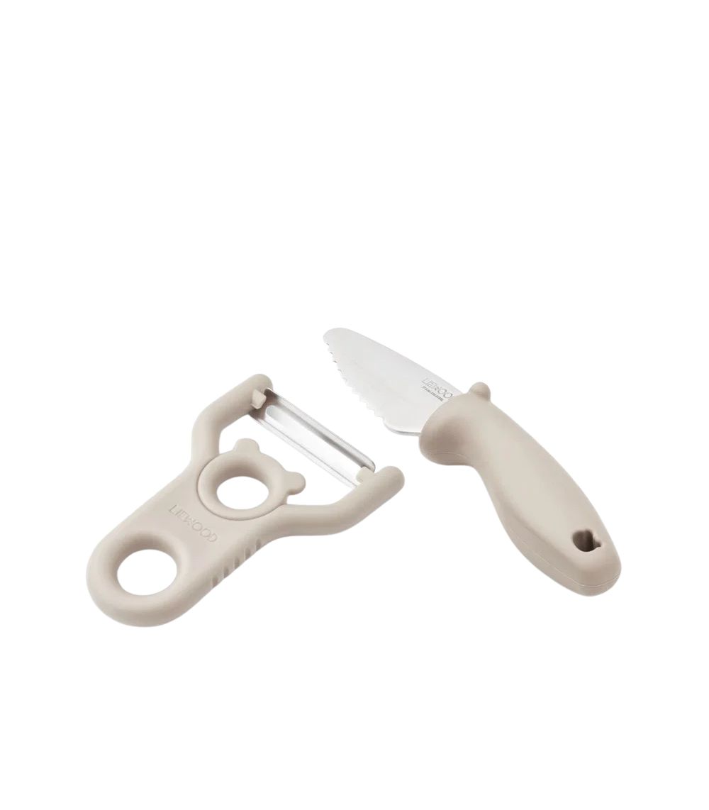 25 Pertense Peeler & Knife Set, Sandy - Image 1