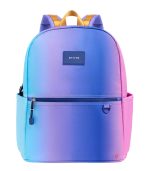 Kane Double Pocket Backpack, Pink/Blue Gradient - Image 3