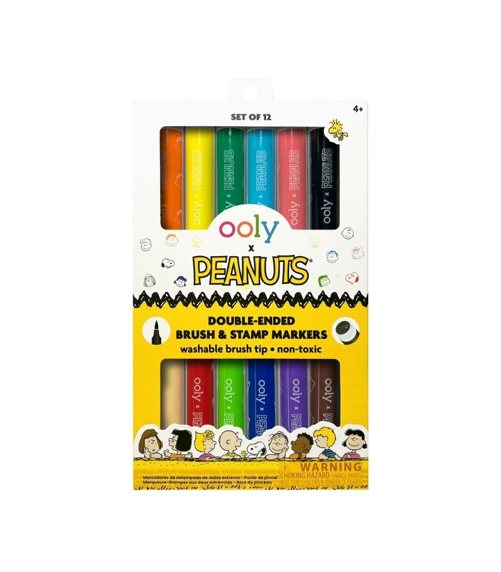 257 OOLY x Peanuts Double-Ended Brush & Stamp Markers - Set of 12 - Image 1