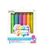 Heart Pops Neon Highlighters - Set of 6