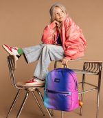 Kane Double Pocket Backpack, Pink/Blue Gradient - Image 2