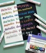 Vivid Pop! Water Based Paint Markers - Metallic - Set of 8 - Image 4