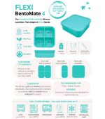 Flexi Bento Mate 4-sections Aqua Pop - Image 6