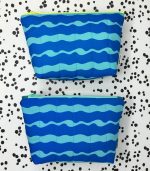 Aqua Ripple Flat Bottom Pouch - Medium - Image 5