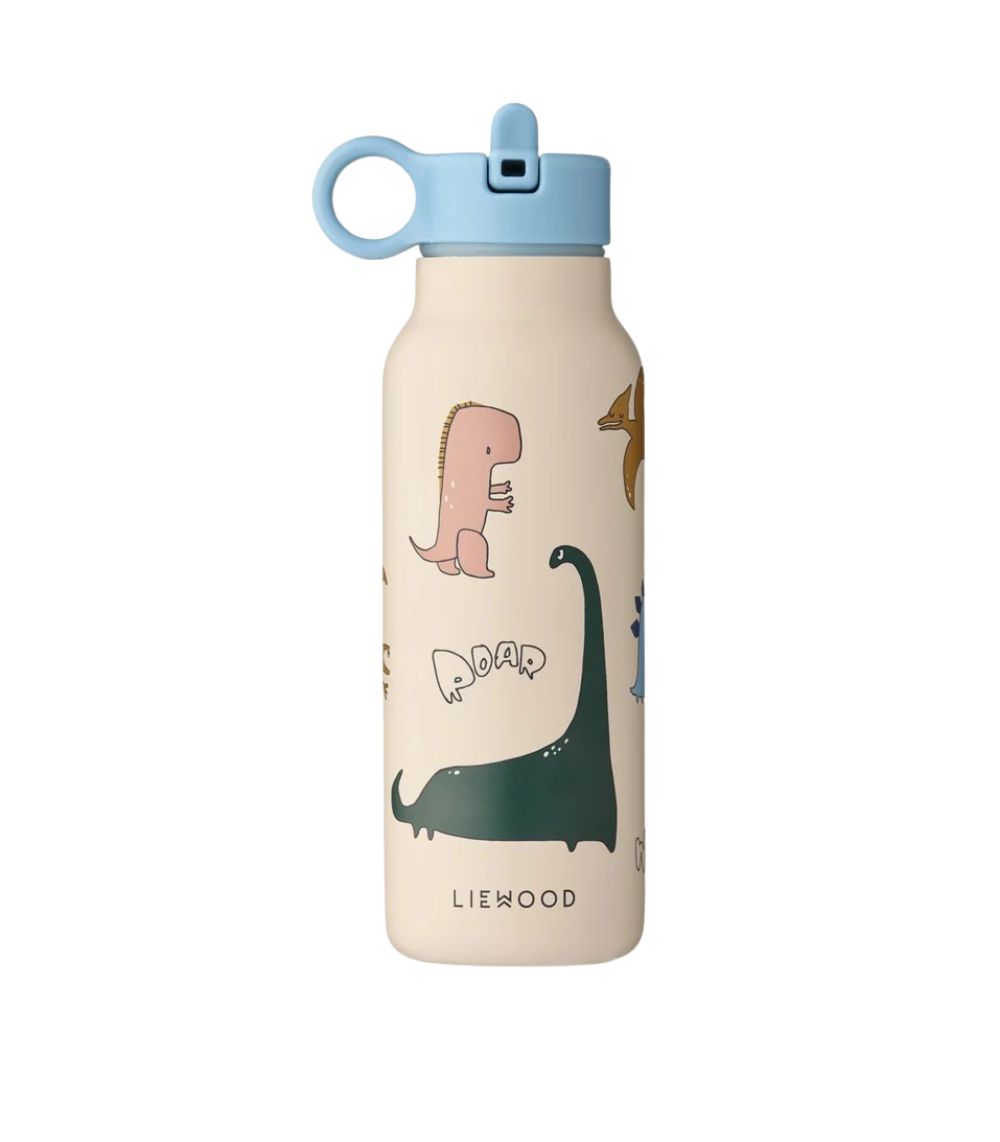 9 Falk Water Bottle 350ml, Dino Roar/Sandy - Image 1