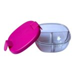 Yumbox Snack Bowl - 3-sections Raspberry Pink