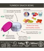 Yumbox Snack Bowl - 3-sections Raspberry Pink - Image 4