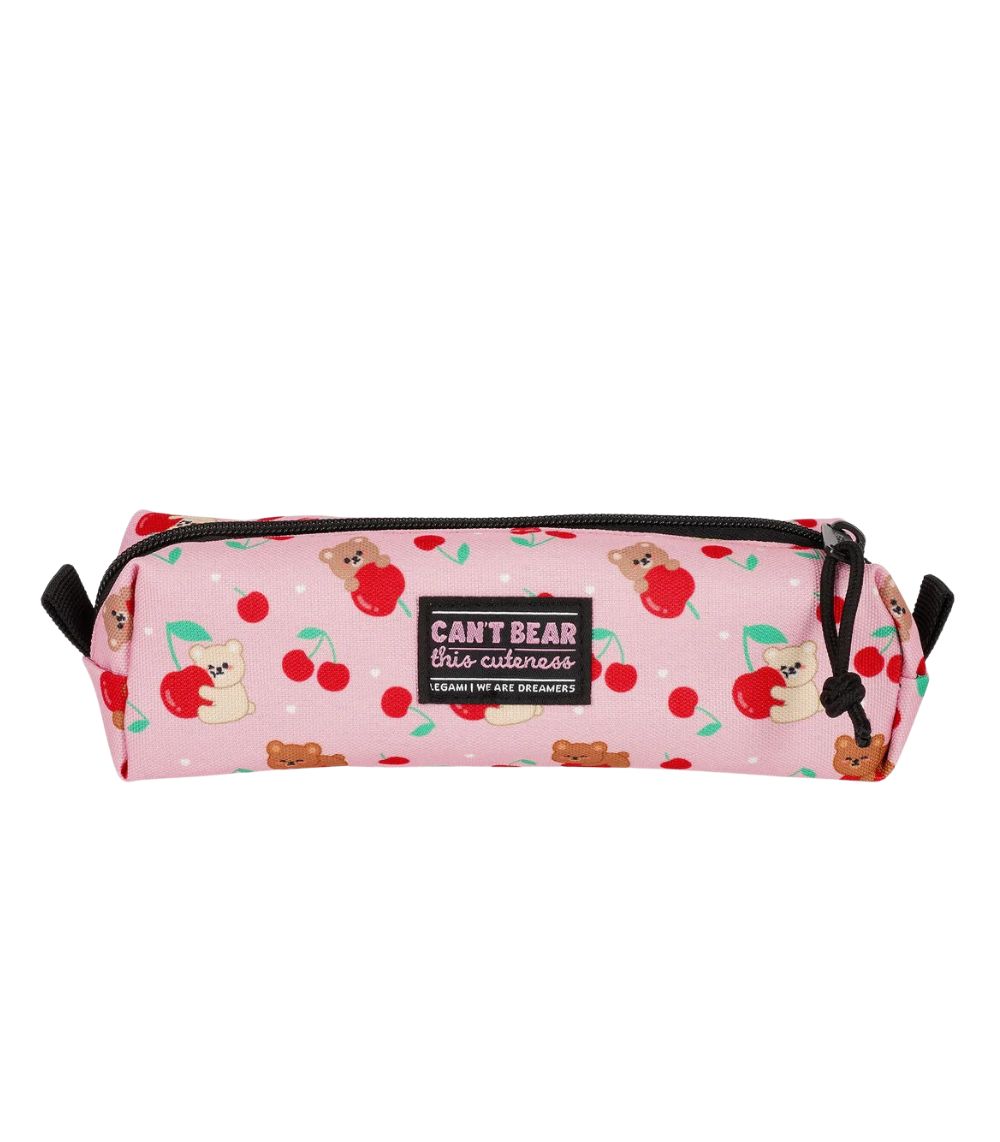 Legami Back to School 2026 My Pencil Case - Teddy Bear Cherry Pink - Image 1