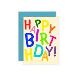 Happy Birthday Multicolor Greeting Card
