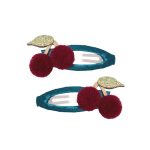 Pom Pom Cherries Hair Clips