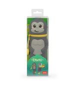 Kawaii 2 In 1 Soft Silicone Pencil Case - Kawai - "Wild But Kind" Gorilla - Image 6