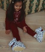 Dalmatian Footies, Beige/Black - Image 2