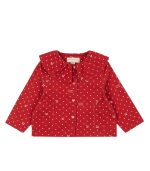 Magot Collar Jacket, Cherry Dot Derby