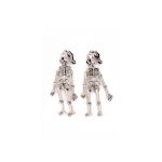 Great Pretenders Spooky Scary Skeleton Clip On Earrings