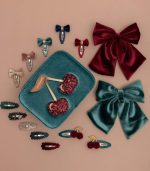 Pom Pom Cherries Hair Clips - Image 3