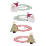 Santa And Christmas Tree Hair Clips
