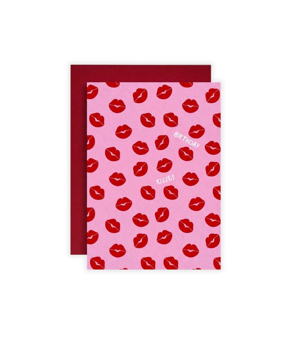 5 Birthday Kisses Greeting Card - Image 1